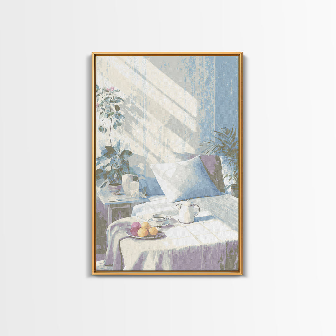 Retro Iron Illustration Framed Canvas Print, Laundry Room Art, Printable Wall Art, Living Room Decor, Abstract Art, Clean, LRA-2x3-41