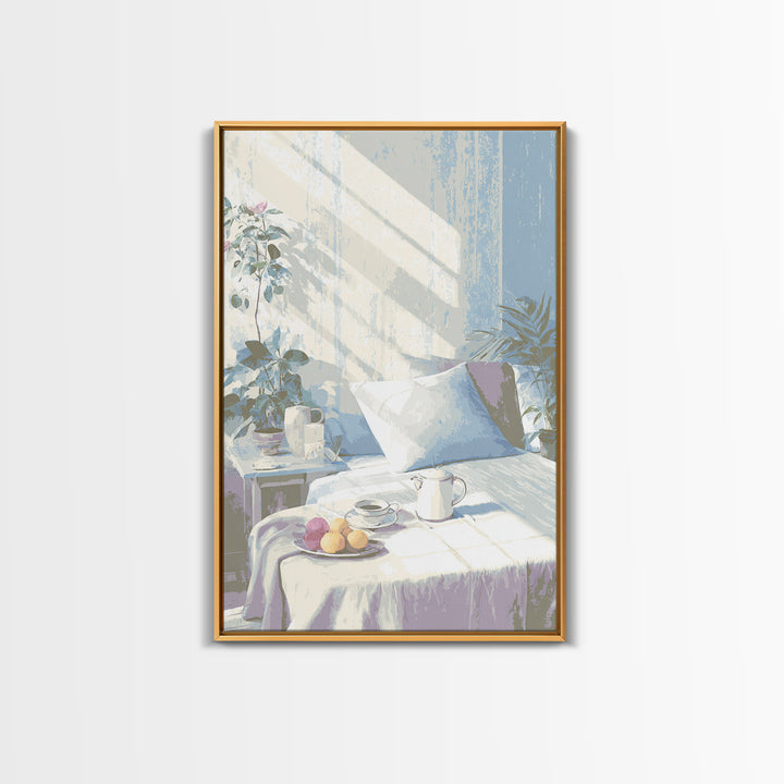 Retro Iron Illustration Framed Canvas Print, Laundry Room Art, Printable Wall Art, Living Room Decor, Abstract Art, Clean, LRA-2x3-41