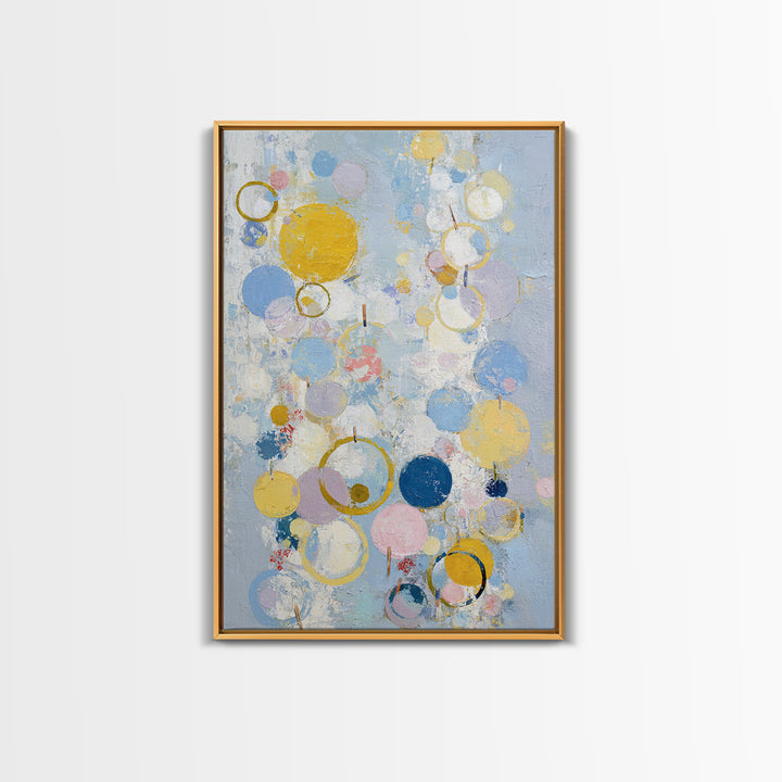 Soap Bubbles Rendered as Playful Abstract Circles Canvas Print, Laundry Room Art, Digital Wall Art, Living Room Decor, Clean, LRA-2x3-62