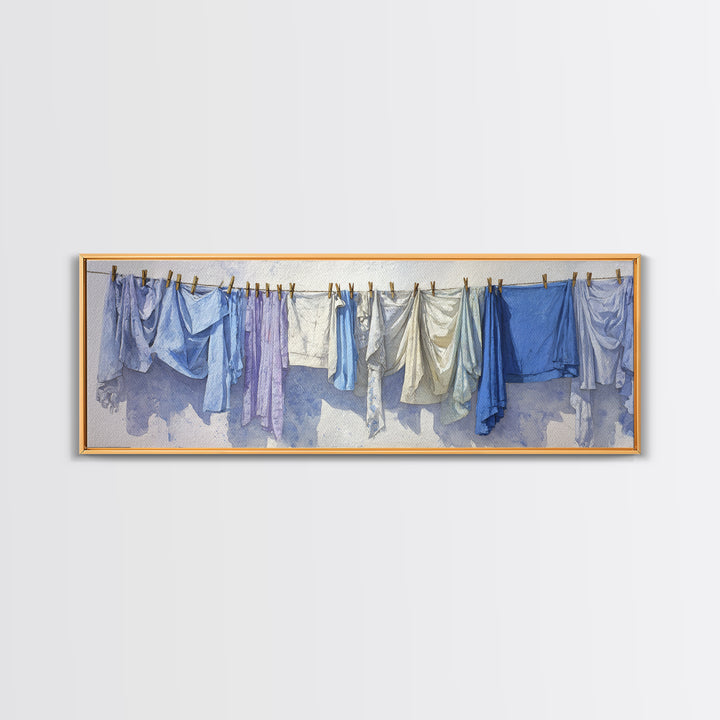 Linen Texture Abstract Canvas Print, Laundry Room Art, Modern Decor, Living Room Decor, Fine Art, Clean, Wall Decor, Painting, LRA-3x1-100