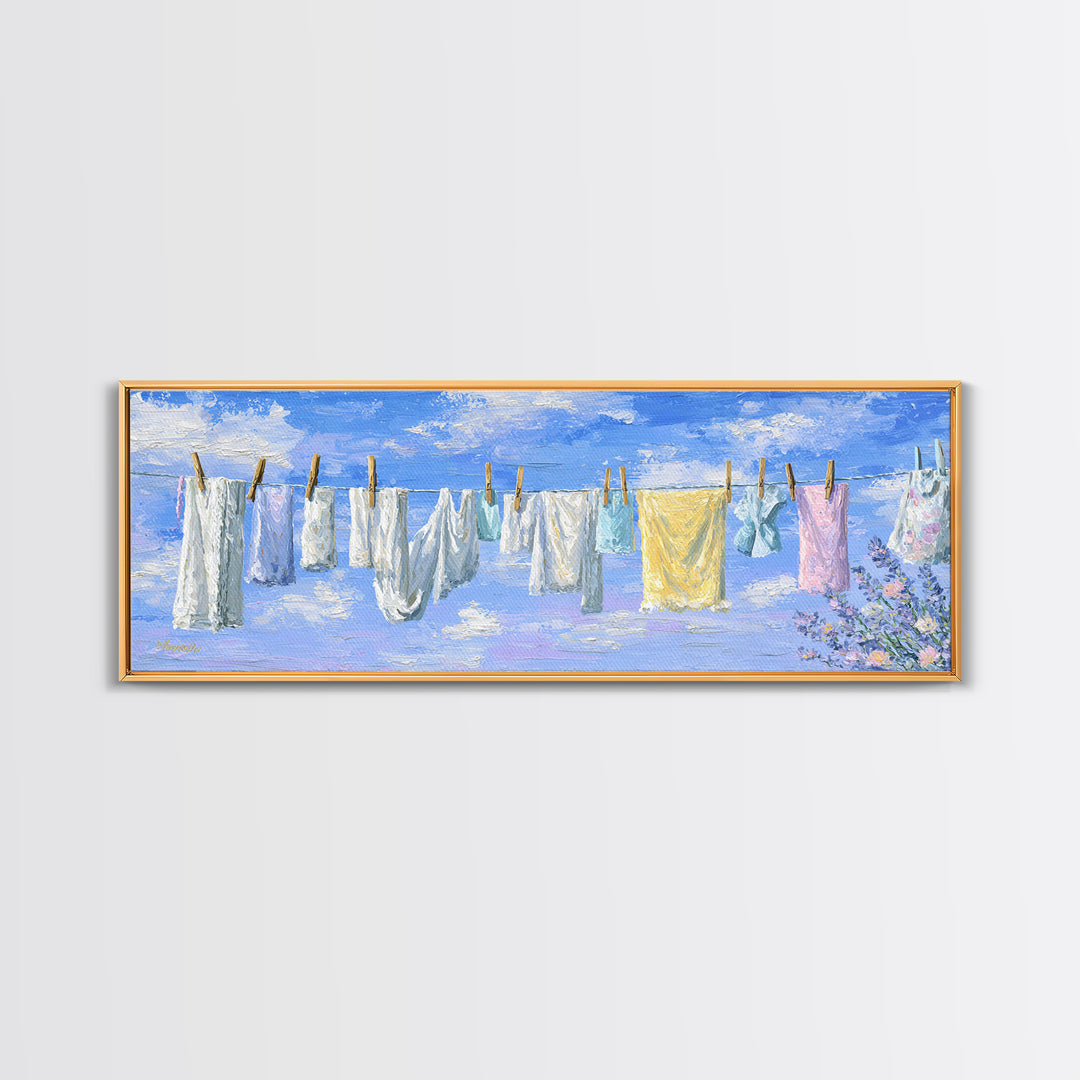 Washing Machine Icon Graphic Without Text Framed Canvas Print, Laundry Room Art, Retro Wall Art, Living Room Decor, LRA-3x1-74