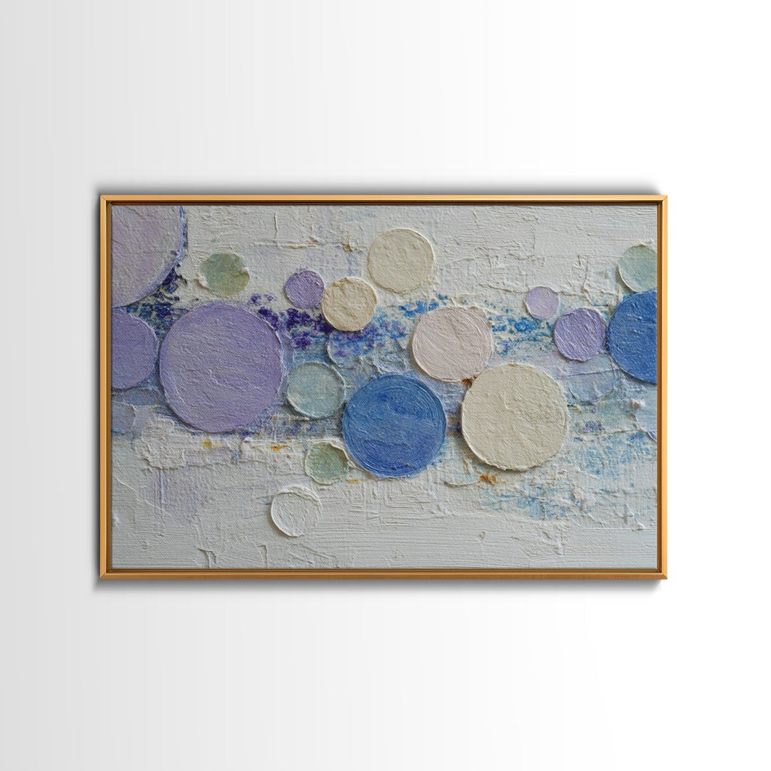 Soap Bubbles Rendered as Playful Abstract Circles Canvas Print, Laundry Room Art, Farmhouse Decor, Living Room Decor, Clean, LRA-3x2-10