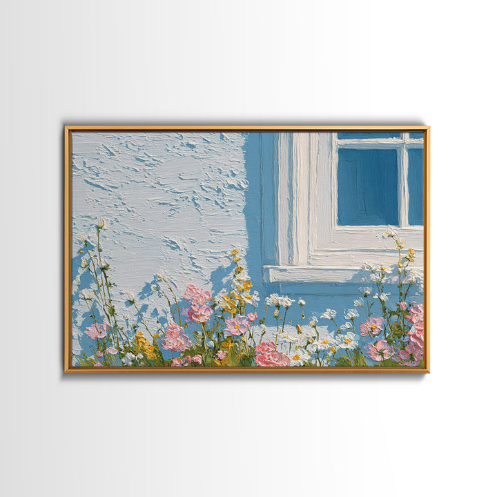 Fresh Air Meadow Landscape for Clean Mood Framed Canvas Print, Laundry Room Art, Minimalist Wall Art, Living Room Decor, Clean, LRA-3x2-27