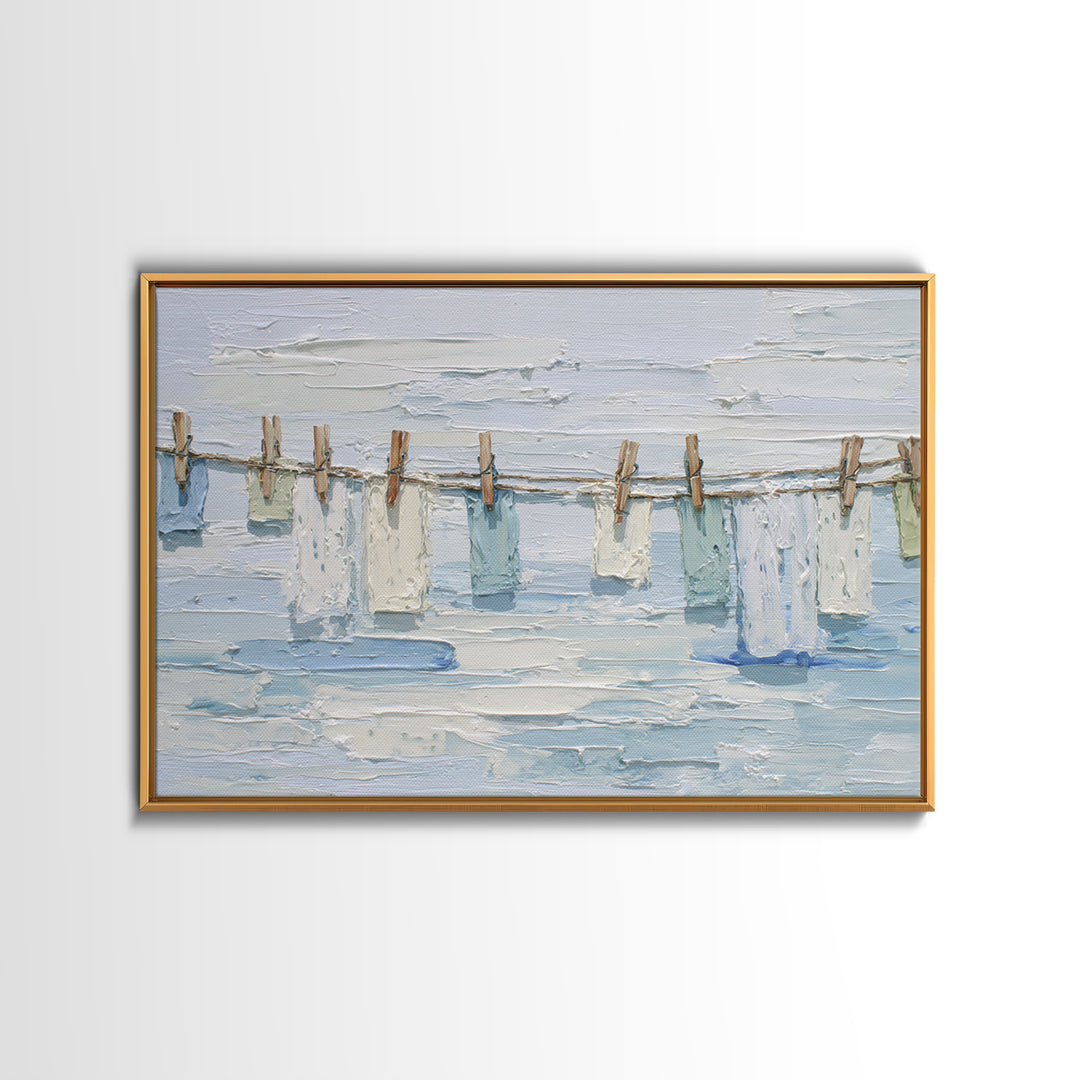 Clean Blue Water Ripple Abstraction Framed Canvas Print, Laundry Room Art, Wall Art Print, Living Room Decor, Abstract Art, LRA-3x2-70