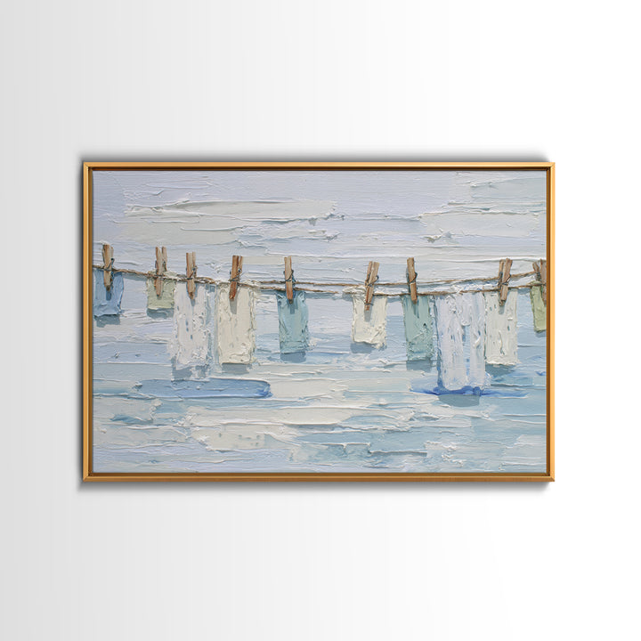 Clean Blue Water Ripple Abstraction Framed Canvas Print, Laundry Room Art, Wall Art Print, Living Room Decor, Abstract Art, LRA-3x2-70