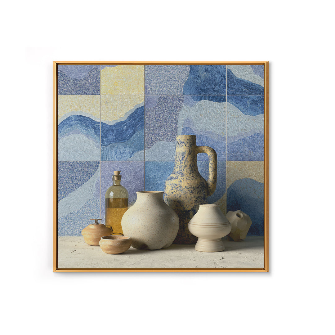 Coastal Cliffs with Sparkling Blue Water Canvas Print, Mediterranean Art, Large Wall Art, Living Room Decor, Fine Art, Azure, MAR-1x1-20