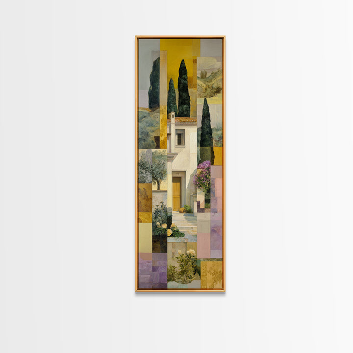 Olive Grove under Pale Morning Light Canvas Print, Mediterranean Art, Wall Decor, Living Room Decor, Fine Art, Azure, MAR-1x3-77