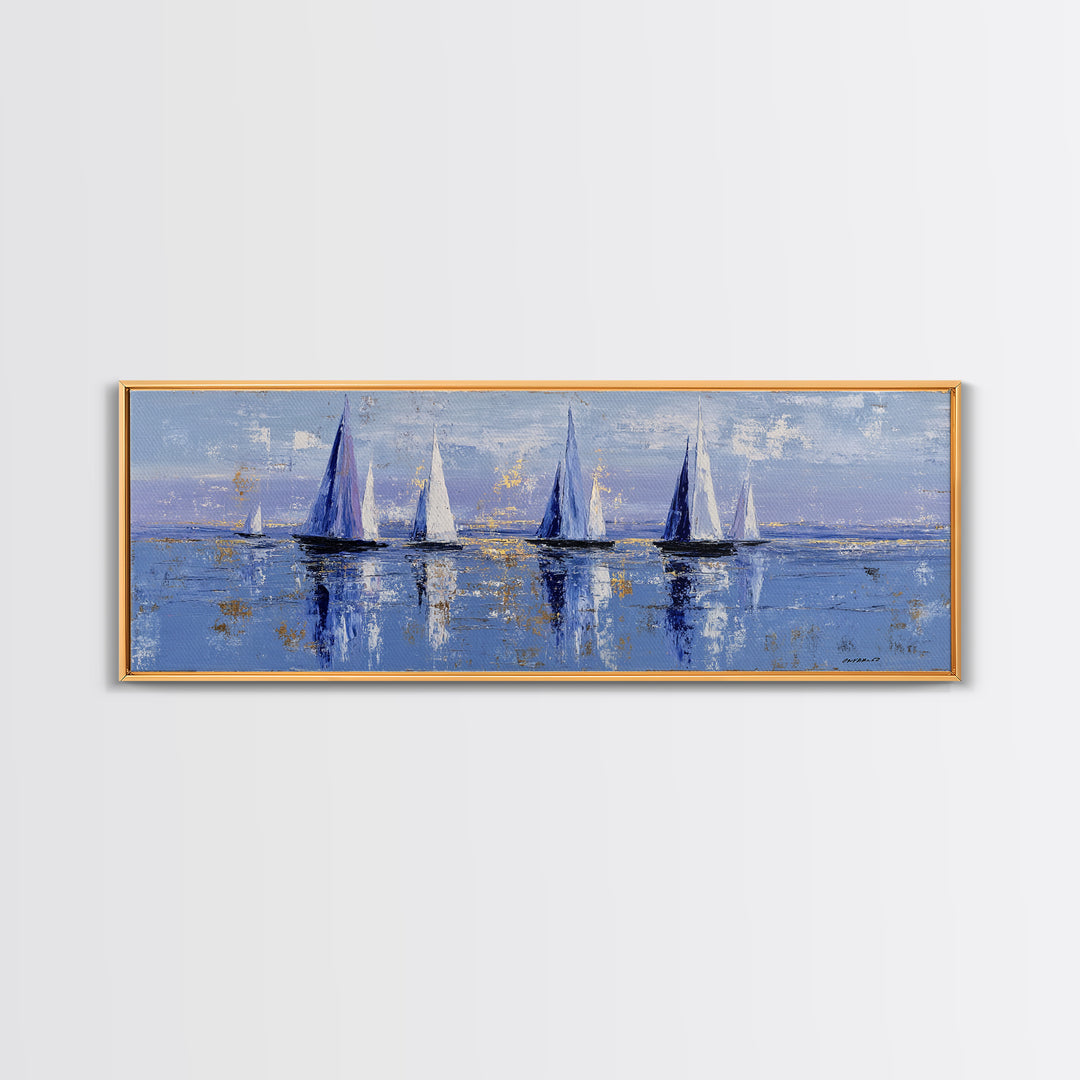 Greek Vase Modern Floral Design Framed Canvas Print, Mediterranean Art, Living Room Art, Living Room Decor, Fine Art, Azure, MAR-3x1-7
