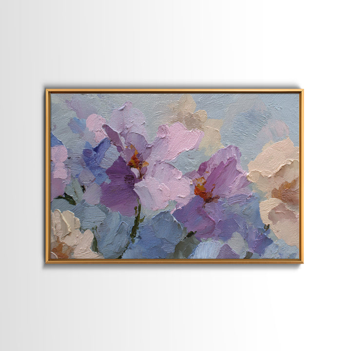 Wild Herbs Rosemary and Thyme Botanical Study Canvas Print, Mediterranean Art, Digital Print, Living Room Decor, Azure, MAR-3x2-52