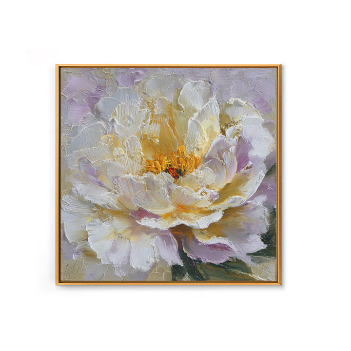 Romantic Neutral Peony Closeup Framed Canvas Print, Master Bedroom, Wall Art Bedroom, Bedroom Decor, Fine Art, Sanctuary, MAS-1x1-2