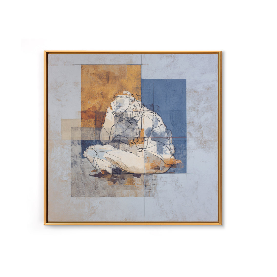 Classical Reclining Figure Implied Through Line Art Canvas Print, Master Bedroom, Wall Decor Bedroom, Bedroom Decor, Sanctuary, MAS-1x1-22