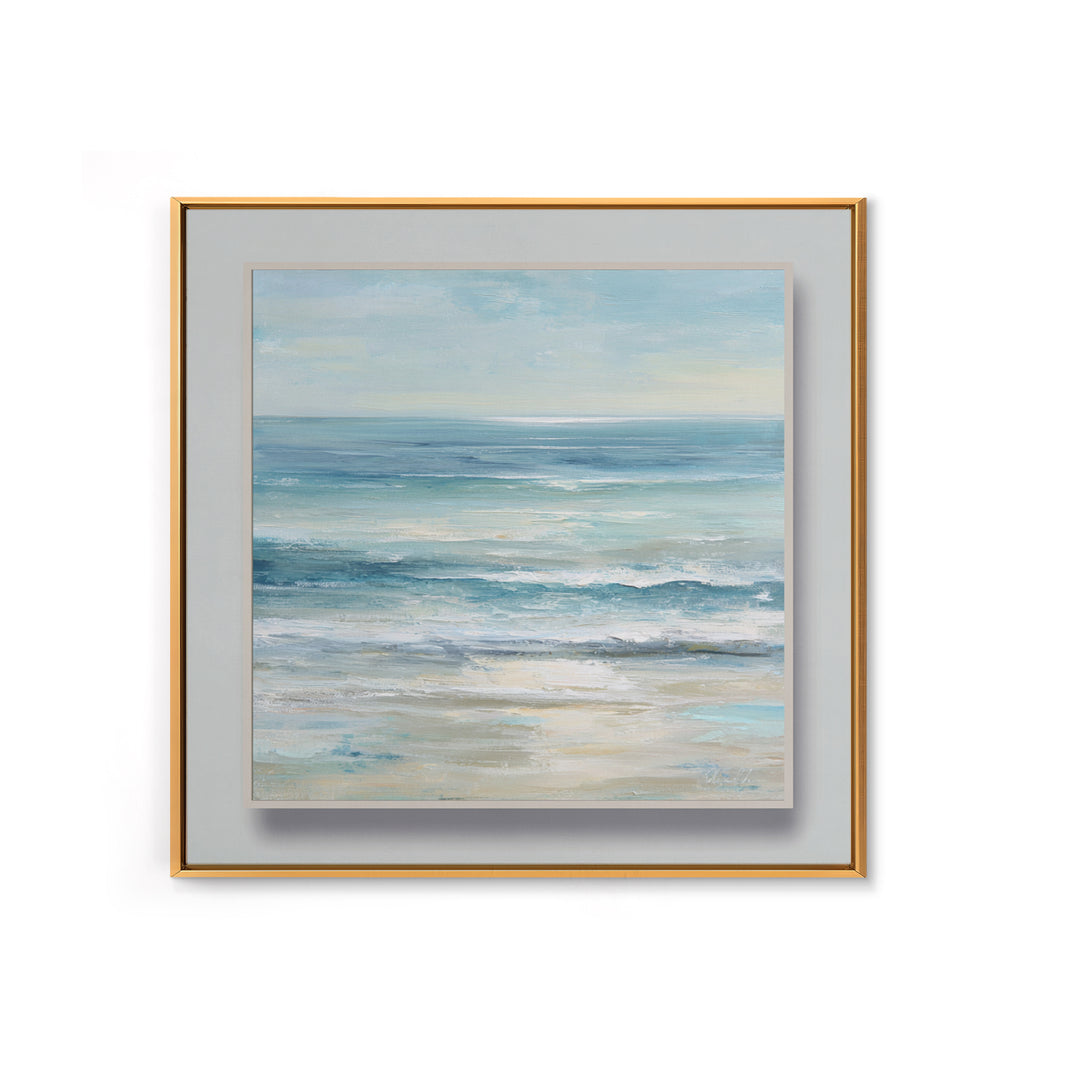Elegant Moonlit Ocean Horizon Canvas Print, Master Bedroom, Room Decor, Bedroom Decor, Fine Art, Sanctuary, Wall Decal, MAS-1x1-25
