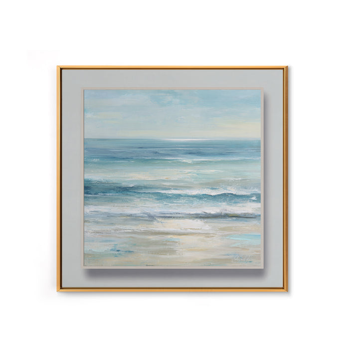 Elegant Moonlit Ocean Horizon Canvas Print, Master Bedroom, Room Decor, Bedroom Decor, Fine Art, Sanctuary, Wall Decal, MAS-1x1-25
