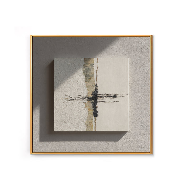 Minimal Two Figure Line Drawing Framed Canvas Print, Master Bedroom, Textured Painting, Bedroom Decor, Fine Art, Sanctuary, MAS-1x1-29