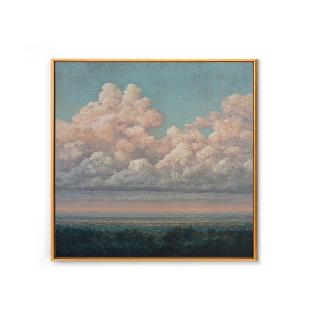 Blush and Taupe Cloudscape Canvas Print, Master Bedroom, Over Bed Wall Art, Bedroom Decor, Oil Painting, Sanctuary, MAS-1x1-30