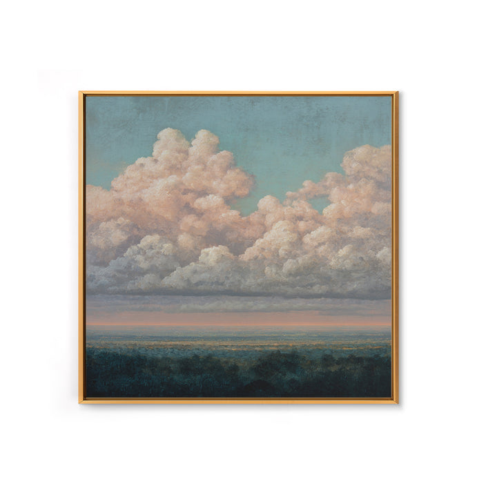 Blush and Taupe Cloudscape Canvas Print, Master Bedroom, Over Bed Wall Art, Bedroom Decor, Oil Painting, Sanctuary, MAS-1x1-30