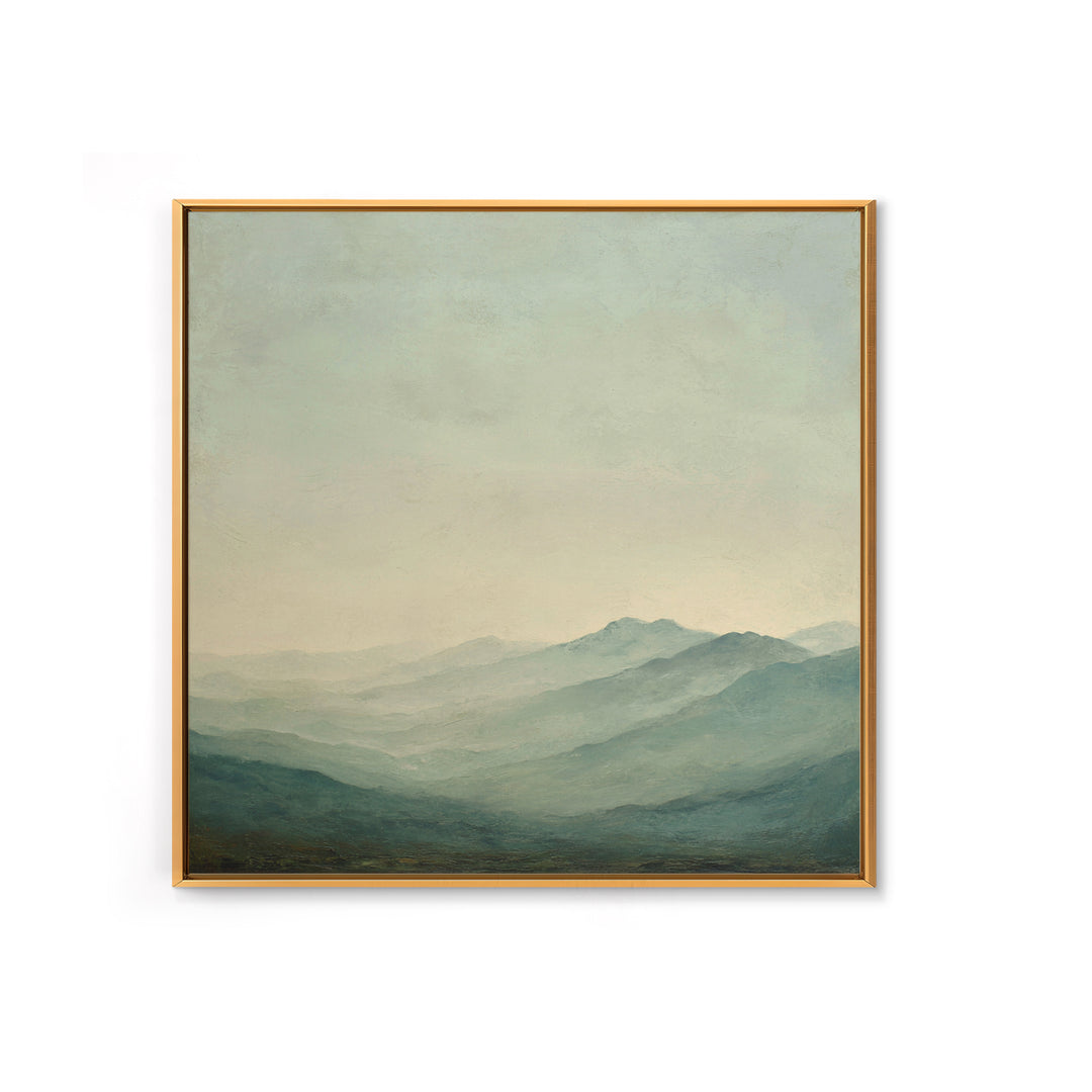 Soft Mountain Ridge Framed Canvas Print, Master Bedroom, Boho Decor, Bedroom Decor, Fine Art, Sanctuary, Wall Art Prints, MAS-1x1-37