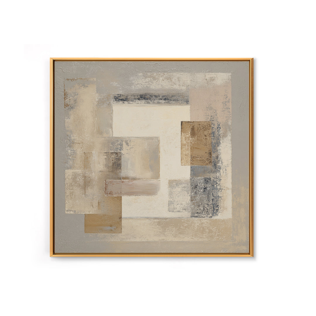 Minimal Stone Shapes Framed Canvas Print, Master Bedroom, Room Decor, Bedroom Decor, Abstract Art, Sanctuary, Wall Decal, MAS-1x1-40
