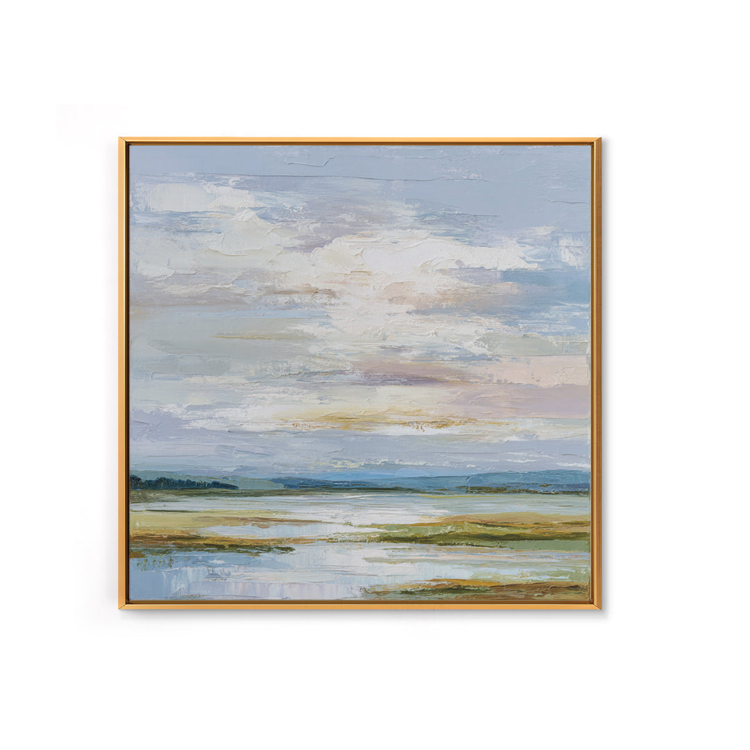 Blush and Taupe Cloudscape Canvas Print, Master Bedroom, Over Bed Wall Art, Bedroom Decor, Oil Painting, Sanctuary, MAS-1x1-54