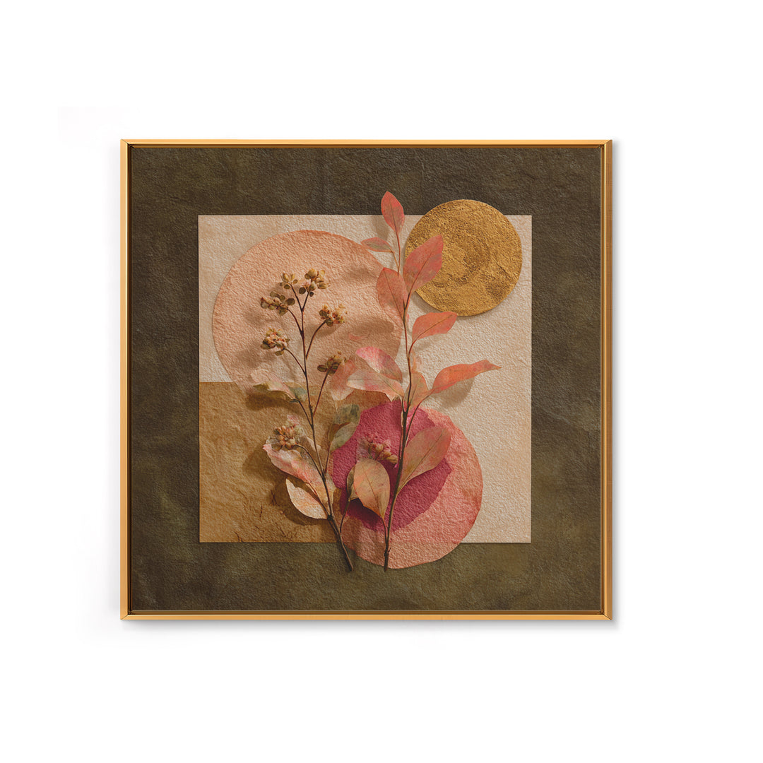 Dreamy Celestial Moon and Botanical Composition Canvas Print, Master Bedroom, Gallery Decor, Bedroom Decor, Fine Art, Sanctuary, MAS-1x1-59