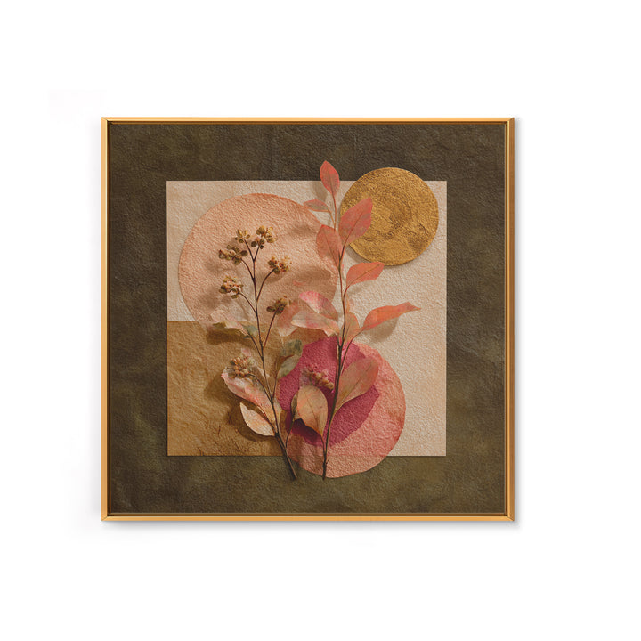 Dreamy Celestial Moon and Botanical Composition Canvas Print, Master Bedroom, Gallery Decor, Bedroom Decor, Fine Art, Sanctuary, MAS-1x1-59