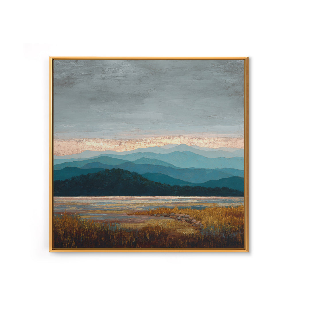 Soft Mountain Ridge Framed Canvas Print, Master Bedroom, Boho Decor, Bedroom Decor, Fine Art, Sanctuary, Wall Art Prints, MAS-1x1-61