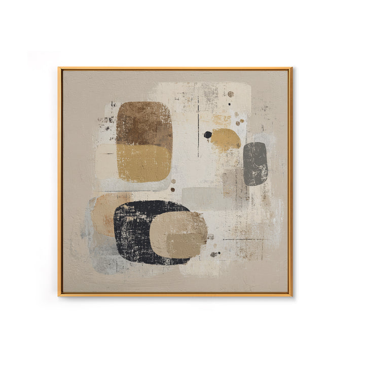 Minimal Stone Shapes Framed Canvas Print, Master Bedroom, Minimalist Decor, Bedroom Decor, Fine Art, Sanctuary, Farmhouse Decor, MAS-1x1-88