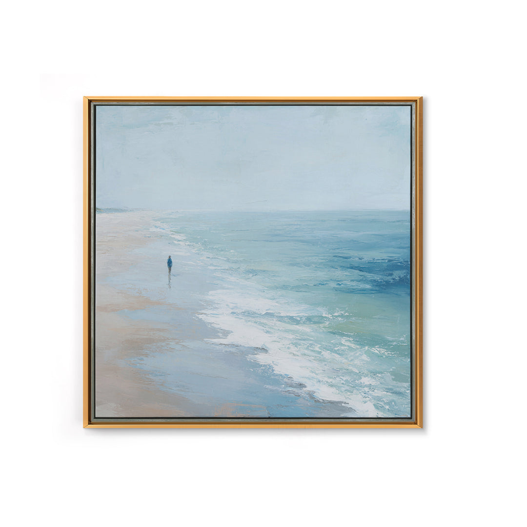 Hotel Coastal Landscape Framed Canvas Print, Master Bedroom, Wall Art, Bedroom Decor, Fine Art, Sanctuary, Bedroom Wall Art, MAS-1x1-93