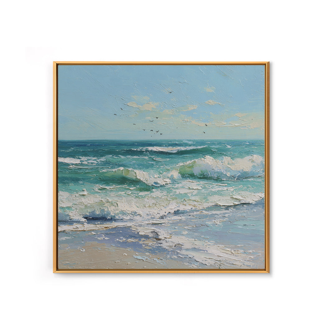 Elegant Moonlit Ocean Horizon Canvas Print, Master Bedroom, Wedding Decor, Bedroom Decor, Sanctuary, Rustic Home Decor, MAS-1x1-97