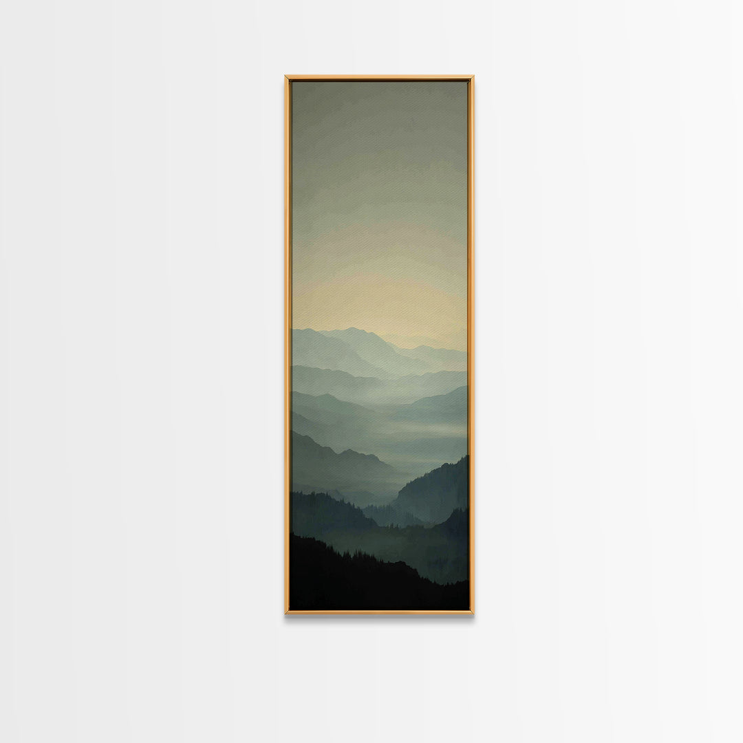 Soft Mountain Ridge Canvas Print, Master Bedroom, Printable Art, Bedroom Decor, Fine Art, Sanctuary, Wall Art Bedroom, MAS-1x3-25