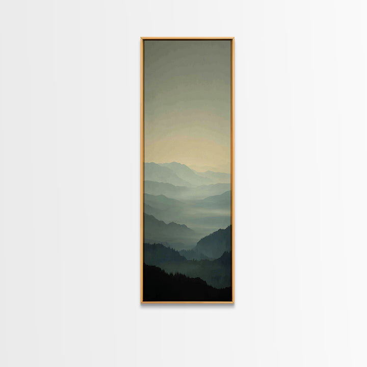 Soft Mountain Ridge Canvas Print, Master Bedroom, Printable Art, Bedroom Decor, Fine Art, Sanctuary, Wall Art Bedroom, MAS-1x3-25