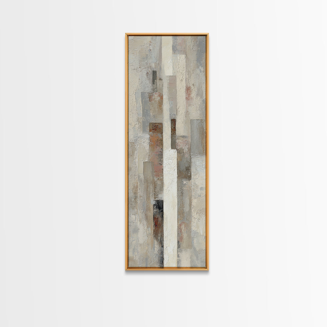 Minimal Stone Shapes Canvas Print, Master Bedroom, Bedroom Decor, Abstract Art, Sanctuary, Minimalist Wall Art, MAS-1x3-28