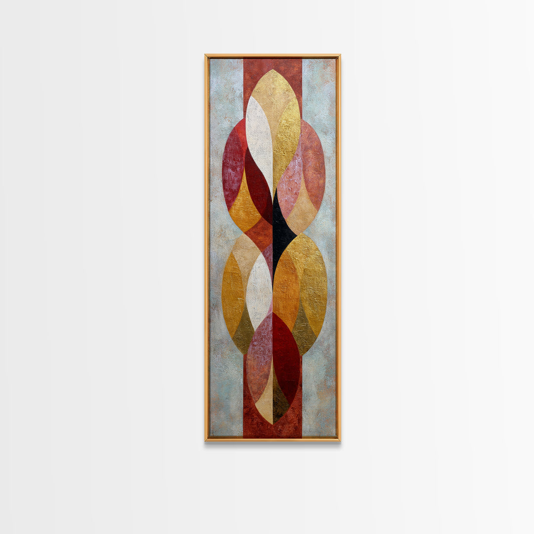 Gold Accented Abstract Arches Canvas Print, Master Bedroom, Bedroom Decor, Sanctuary, Living Room Prints, Wall Decor Bedroom, MAS-1x3-44
