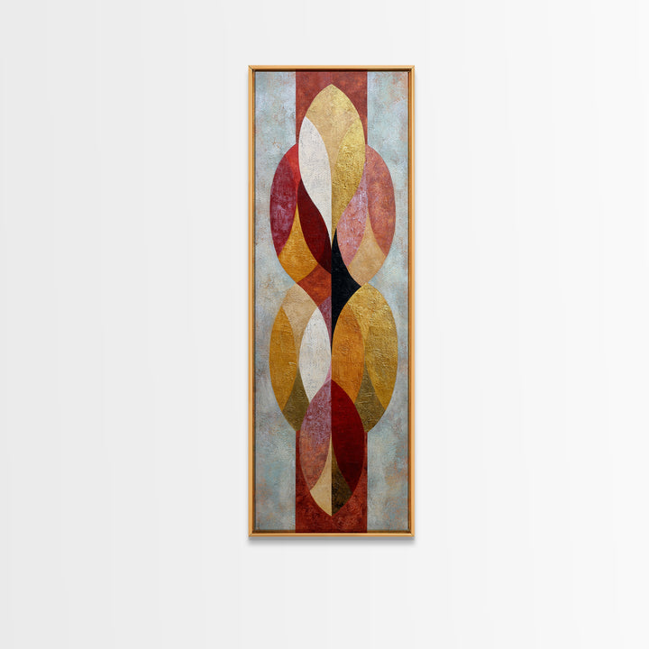 Gold Accented Abstract Arches Canvas Print, Master Bedroom, Bedroom Decor, Sanctuary, Living Room Prints, Wall Decor Bedroom, MAS-1x3-44