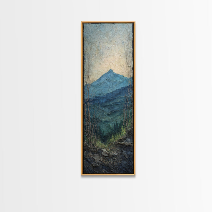 Soft Mountain Ridge Canvas Print, Master Bedroom, Modern Decor, Bedroom Decor, Fine Art, Sanctuary, Wall Decor, Art Print, MAS-1x3-49