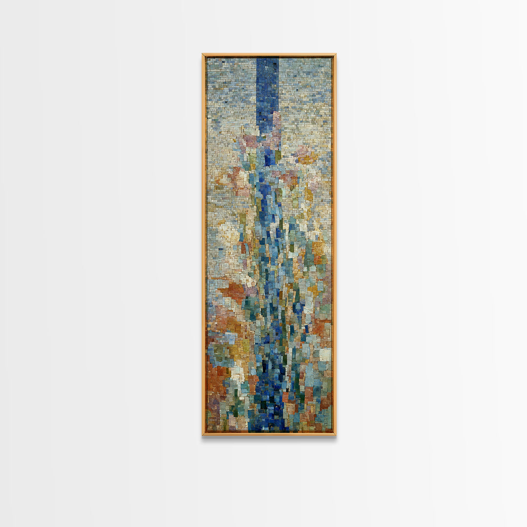 Lavender Field at Twilight Framed Canvas Print, Master Bedroom, Over Bed Wall Art, Bedroom Decor, Oil Painting, Sanctuary, MAS-1x3-54