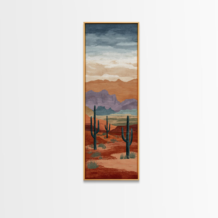 Quiet Desert Dusk Framed Canvas Print, Master Bedroom, Modern Decor, Bedroom Decor, Fine Art, Sanctuary, Wall Decor, Art Print, MAS-1x3-70
