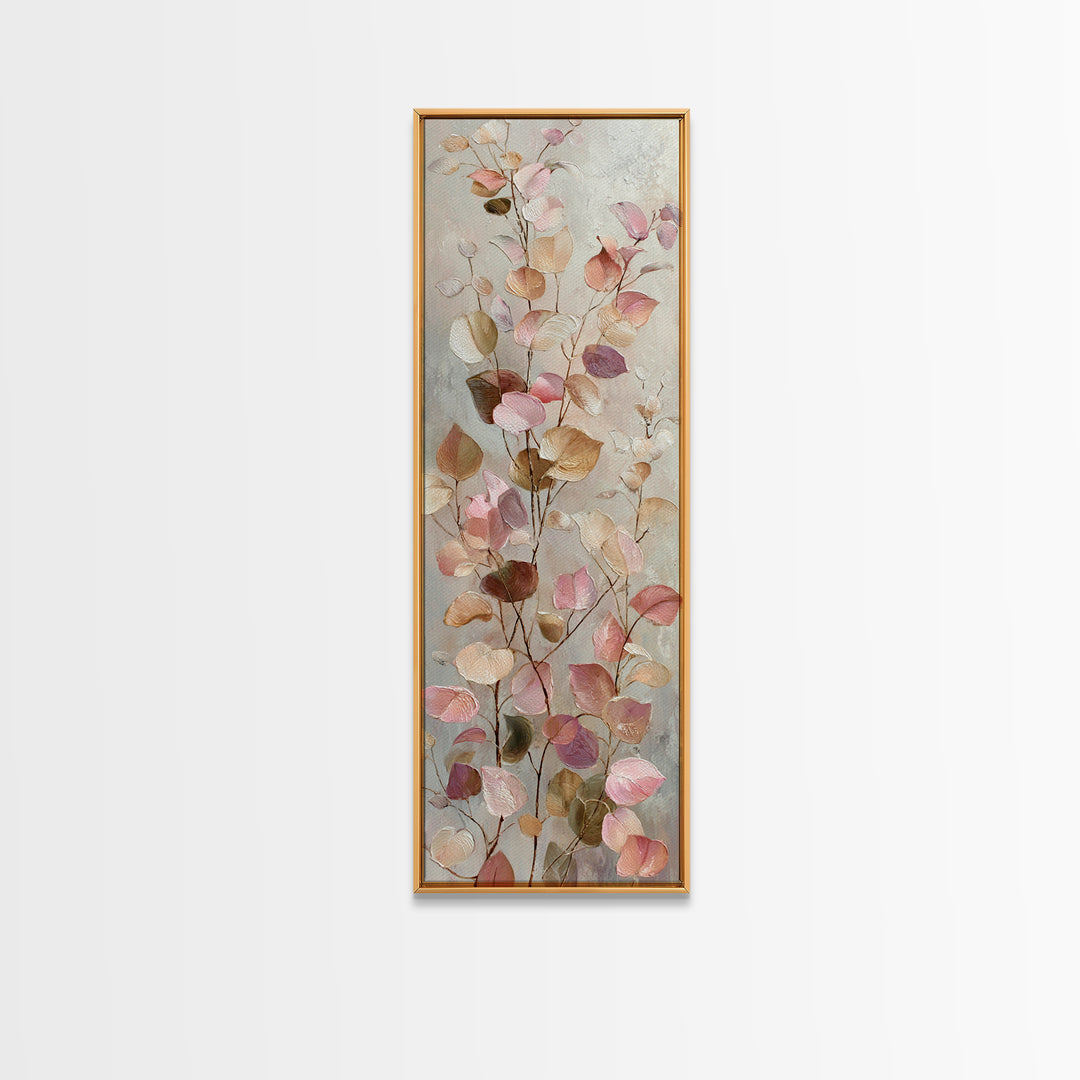 Gentle Eucalyptus Watercolor Branches Canvas Print, Master Bedroom, Living Room Prints, Bedroom Decor, Fine Art, Sanctuary, MAS-1x3-72