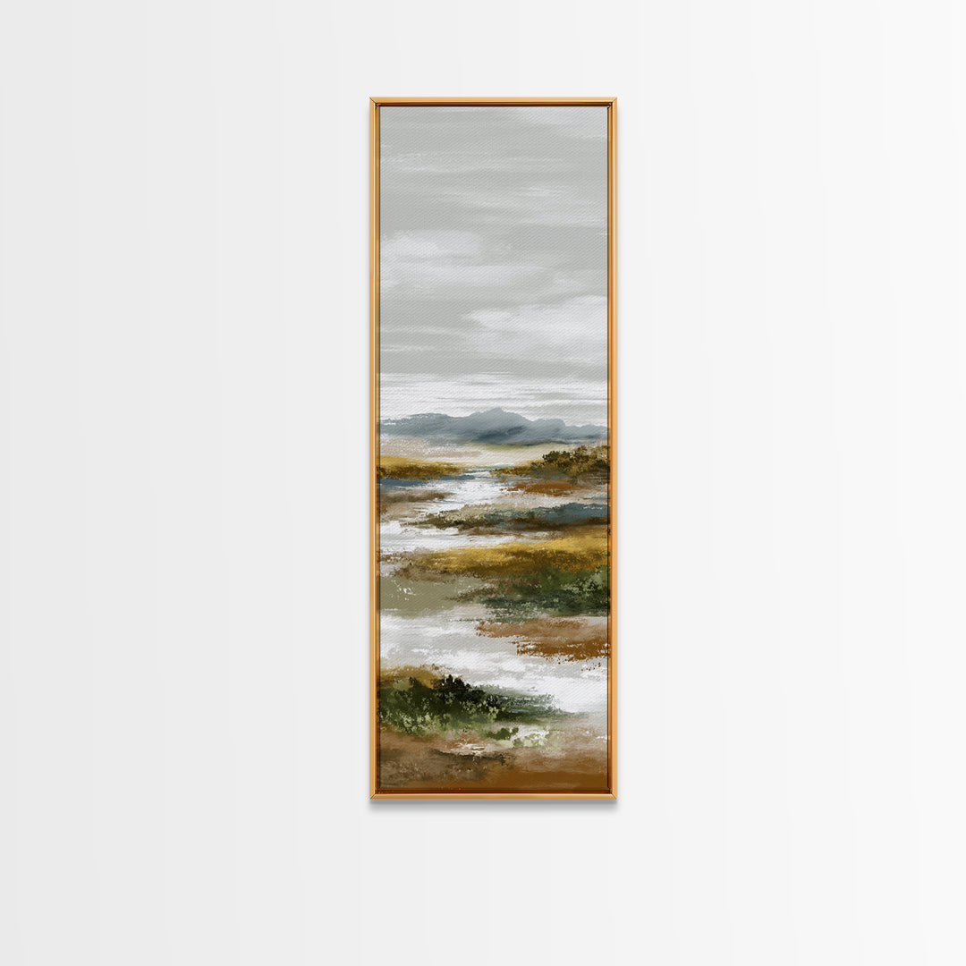 Soft Mountain Ridge Canvas Print, Master Bedroom, Bedroom Wall Art, Bedroom Decor, Oil Painting, Sanctuary, Signs for Home, MAS-1x3-73