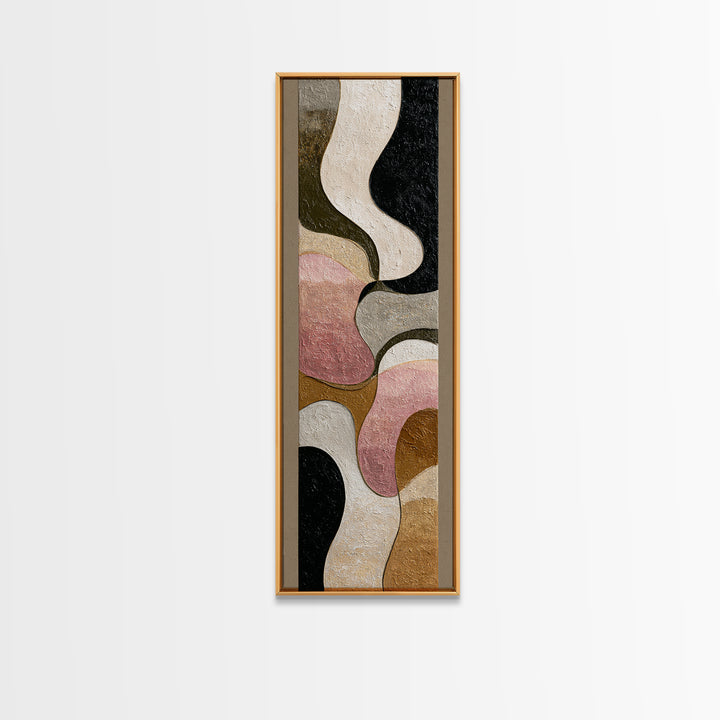 Abstract Wave Forms Framed Canvas Print, Master Bedroom, Bedroom Decor, Abstract Art, Sanctuary, Bedroom Wall Art, MAS-1x3-8