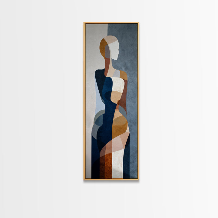 Classical Reclining Figure Implied Through Line Art Canvas Print, Master Bedroom, Boho Decor, Bedroom Decor, Sanctuary, MAS-1x3-82