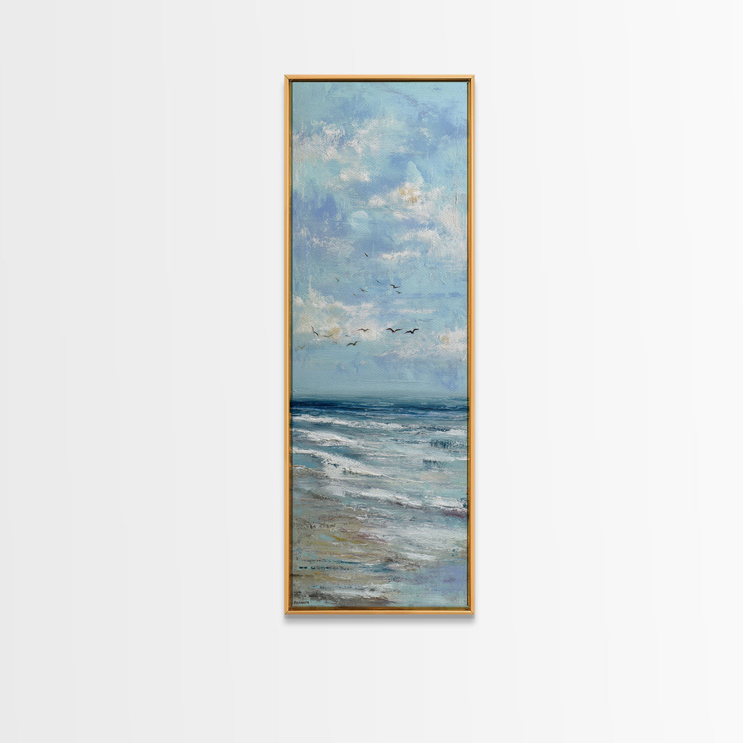 Hotel Coastal Landscape Canvas Print, Master Bedroom, Luxury Decor, Bedroom Decor, Fine Art, Sanctuary, Wedding Decor, MAS-1x3-9