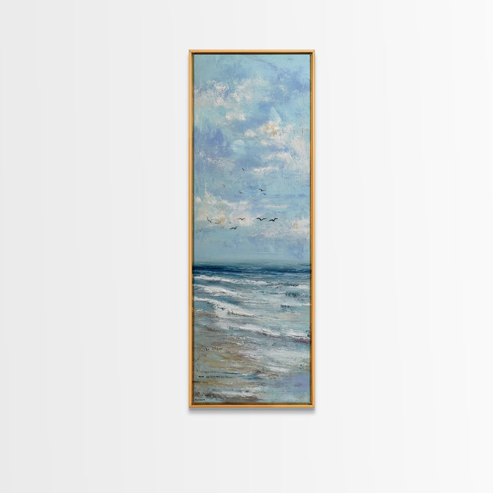 Hotel Coastal Landscape Canvas Print, Master Bedroom, Luxury Decor, Bedroom Decor, Fine Art, Sanctuary, Wedding Decor, MAS-1x3-9