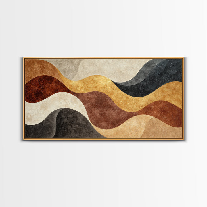Abstract Wave Forms Framed Canvas Print, Master Bedroom, Wall Decor, Bedroom Decor, Fine Art, Sanctuary, Farmhouse Wall Decor, MAS-2x1-40