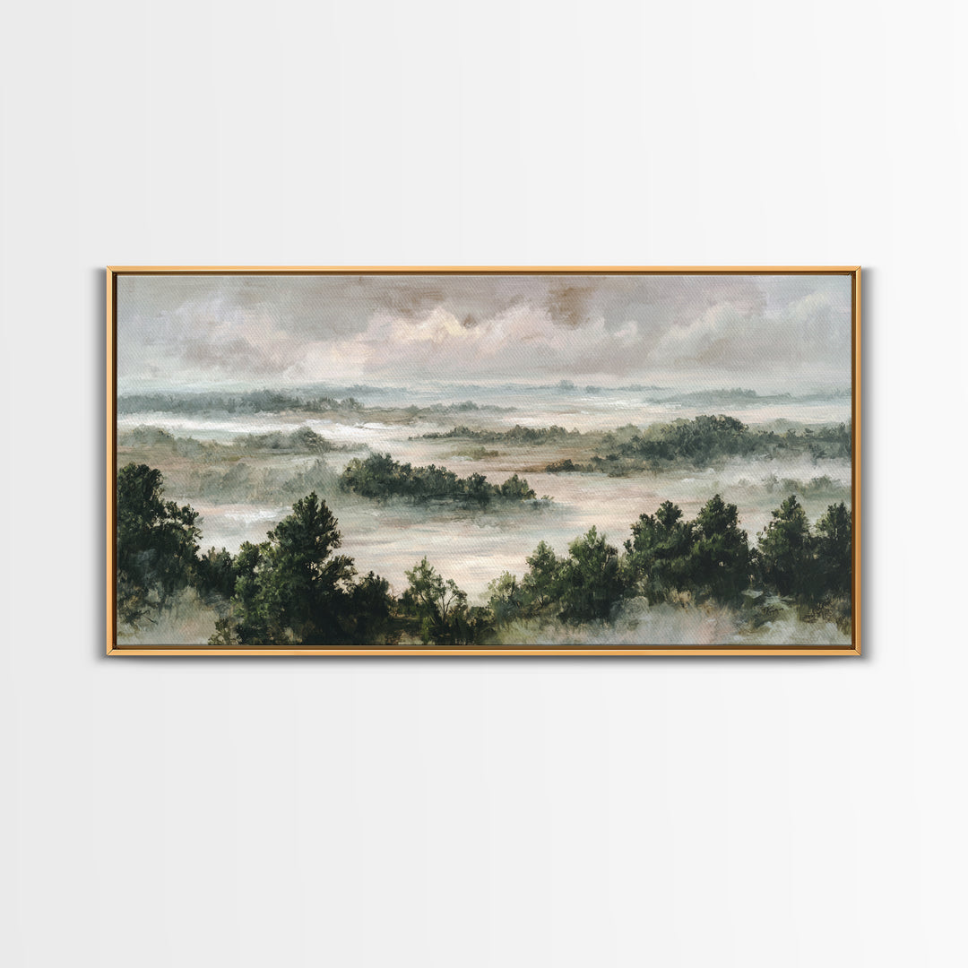 Blush and Taupe Cloudscape Framed Canvas Print, Master Bedroom, Art Print, Bedroom Decor, Fine Art, Sanctuary, Above Bed Decor, MAS-2x1-50
