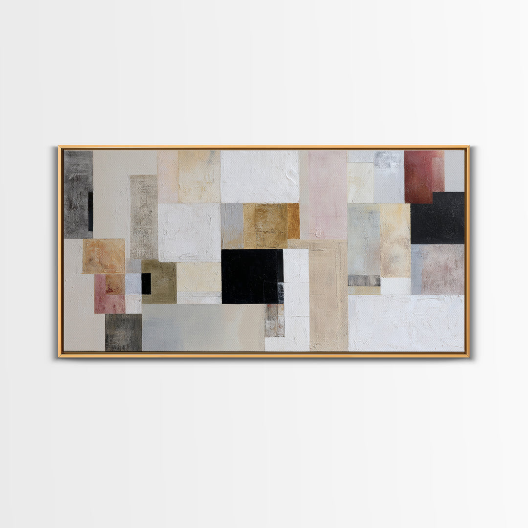 Large Cream Abstract Canvas Print, Master Bedroom, Farmhouse Decor, Bedroom Decor, Abstract Art, Sanctuary, Above Bed Wall Art, MAS-2x1-61
