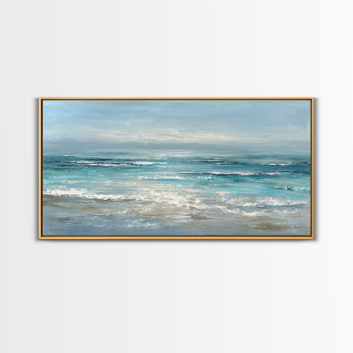 Hotel Coastal Landscape Framed Canvas Print, Master Bedroom, Canvas Print, Bedroom Decor, Sanctuary, Above Bed Wall Art, MAS-2x1-65