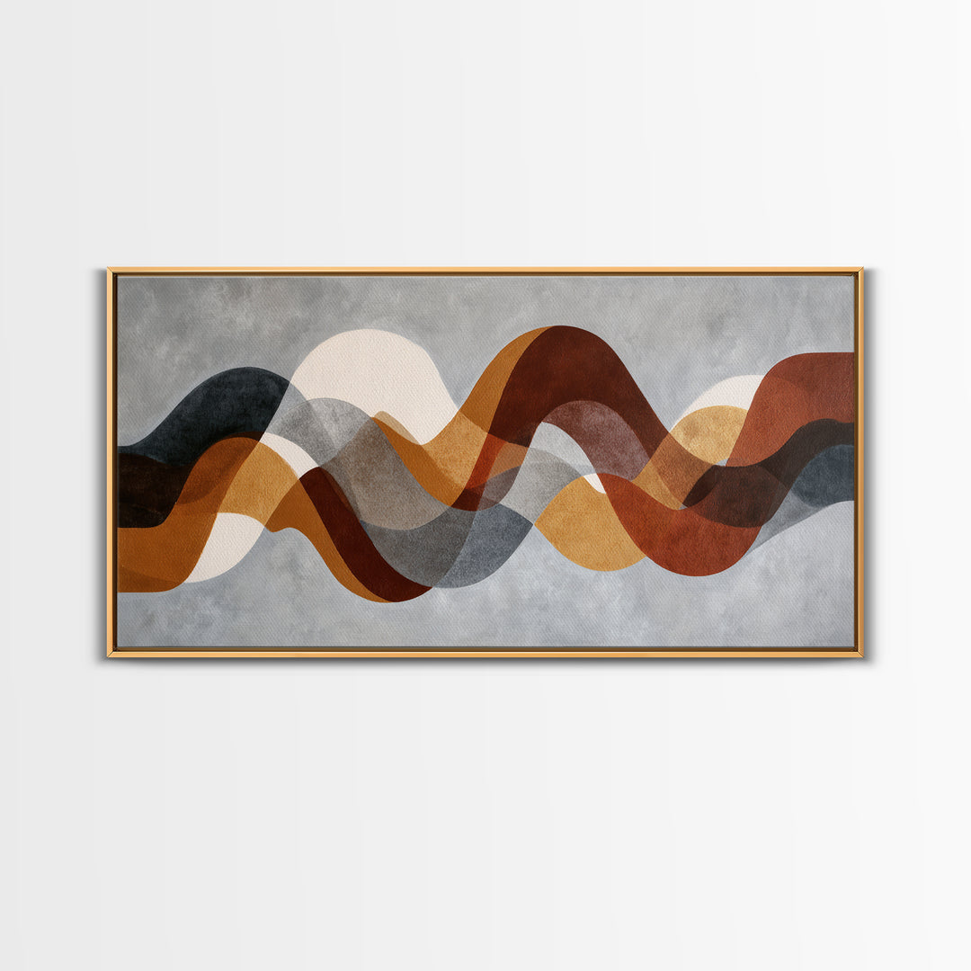 Abstract Wave Forms Framed Canvas Print, Master Bedroom, Bedroom Wall Decor, Bedroom Decor, Abstract Art, Sanctuary 188, MAS-2x1-88