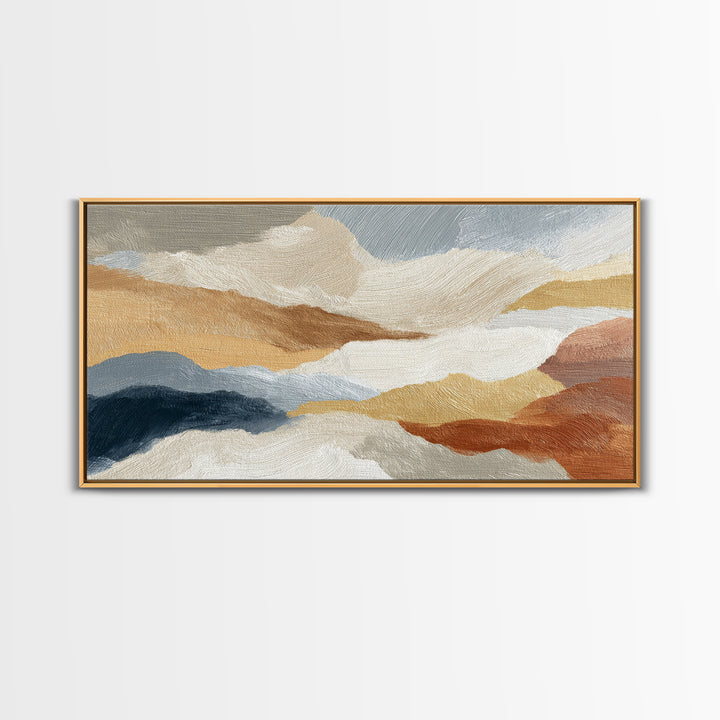 Soft Abstract Linen Texture Framed Canvas Print, Master Bedroom, Neutral Decor, Bedroom Decor, Fine Art, Sanctuary, Home Decor, MAS-2x1-95