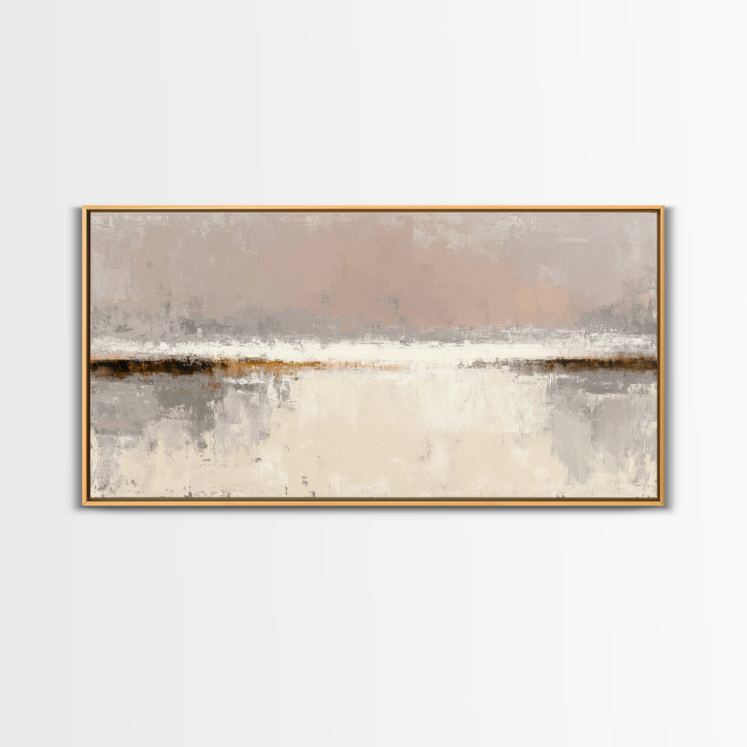 Minimal Two Figure Line Drawing Framed Canvas Print, Master Bedroom, Rustic Home Decor, Bedroom Decor, Oil Painting, Sanctuary, MAS-2x1-97
